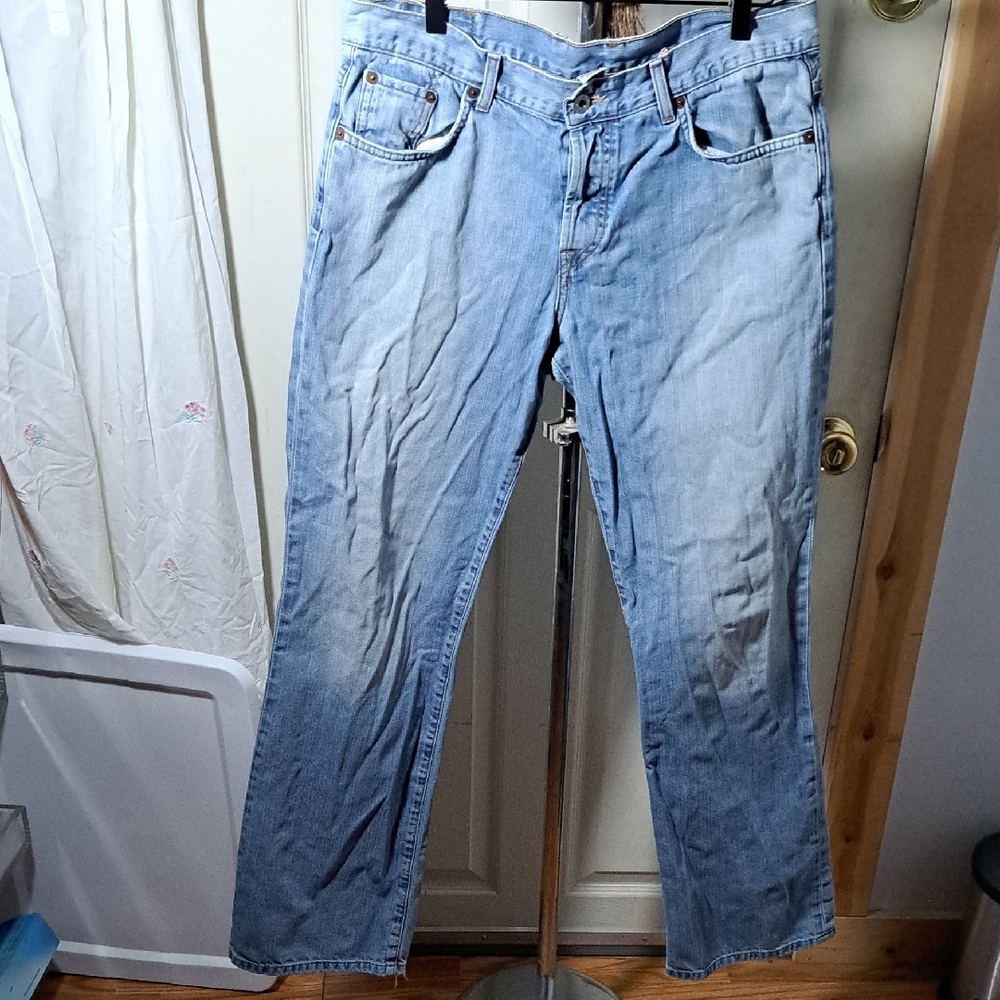 Lucky Brand Dungarees Light Blue Straight Leg Jeans